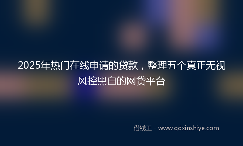 2025年热门在线申请的贷款，整理五个真正无视风控黑白的网贷平台