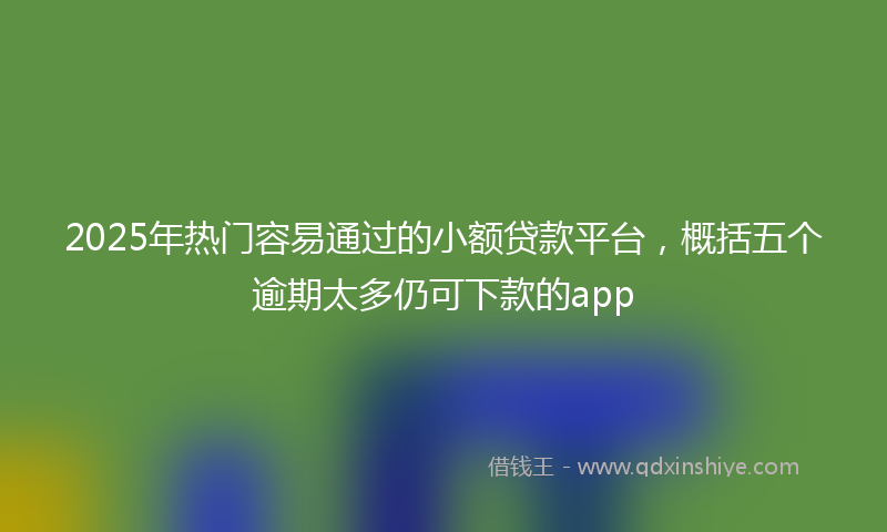 2025年热门容易通过的小额贷款平台，概括五个逾期太多仍可下款的app