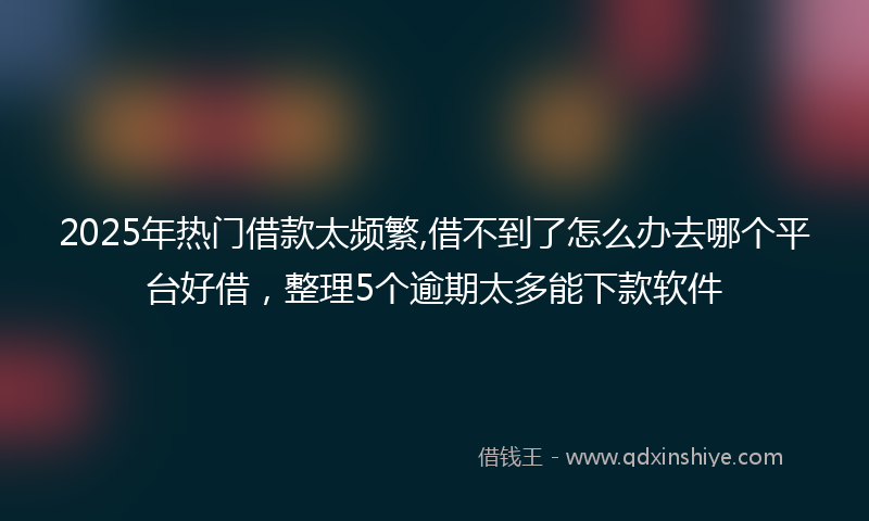 2025年热门借款太频繁,借不到了怎么办去哪个平台好借，整理5个逾期太多能下款软件