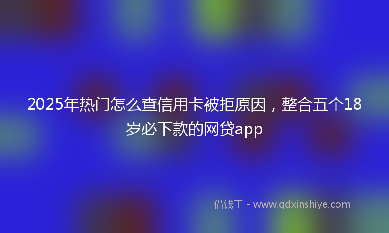 2025年热门怎么查信用卡被拒原因，整合五个18岁必下款的网贷app