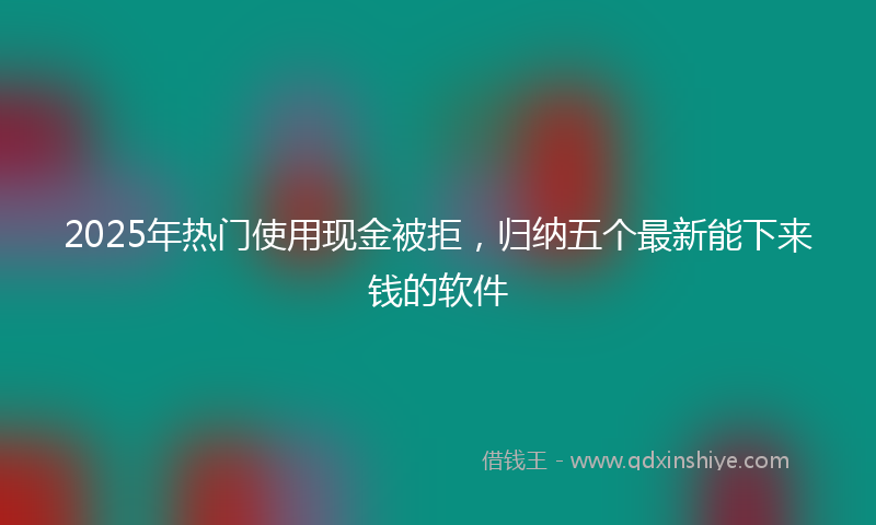 2025年热门使用现金被拒，归纳五个最新能下来钱的软件
