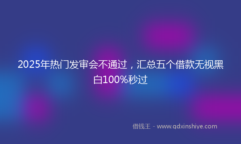 2025年热门发审会不通过，汇总五个借款无视黑白100%秒过