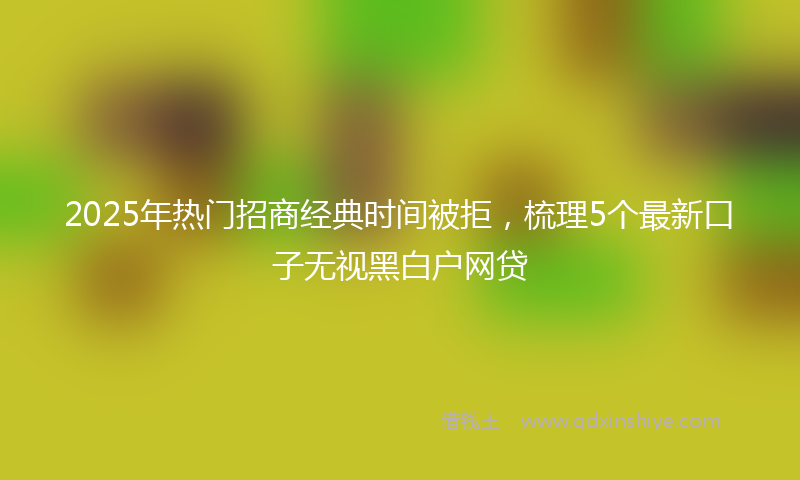 2025年热门招商经典时间被拒，梳理5个最新口子无视黑白户网贷