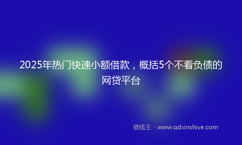 2025年热门快速小额借款，概括5个不看负债的网贷平台