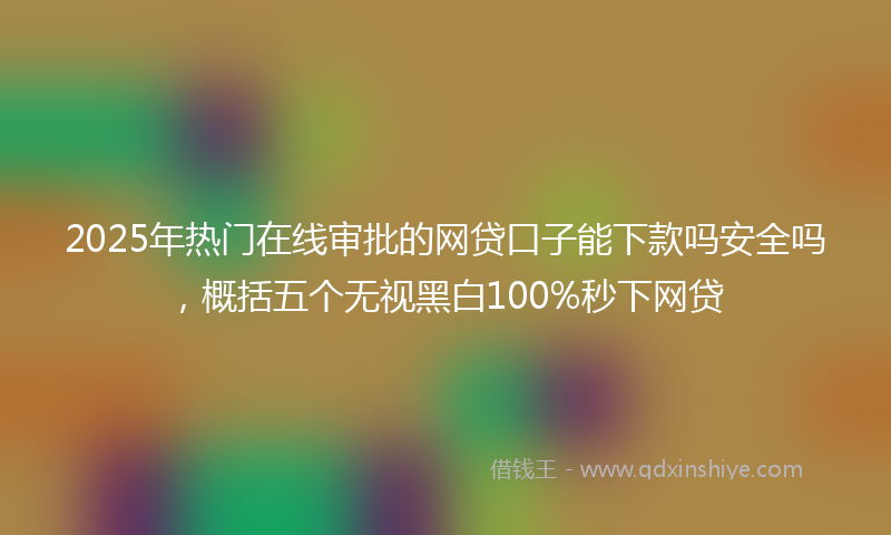 2025年热门在线审批的网贷口子能下款吗安全吗，概括五个无视黑白100%秒下网贷
