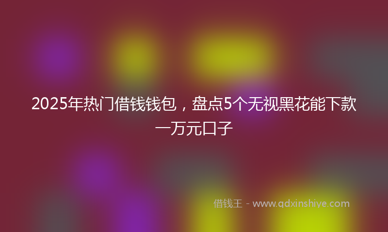 2025年热门借钱钱包，盘点5个无视黑花能下款一万元口子