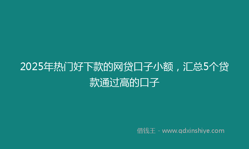 2025年热门好下款的网贷口子小额，汇总5个贷款通过高的口子