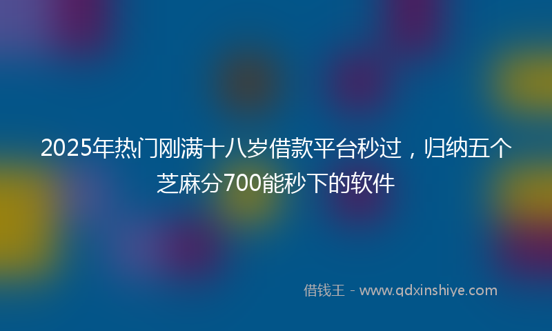 2025年热门刚满十八岁借款平台秒过，归纳五个芝麻分700能秒下的软件