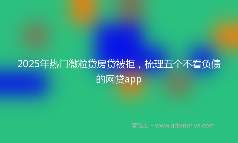 2025年热门微粒贷房贷被拒，梳理五个不看负债的网贷app
