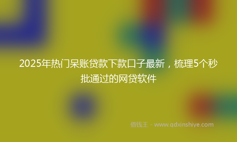 2025年热门呆账贷款下款口子最新，梳理5个秒批通过的网贷软件