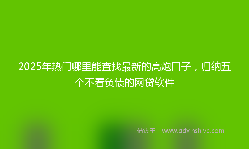 2025年热门哪里能查找最新的高炮口子，归纳五个不看负债的网贷软件
