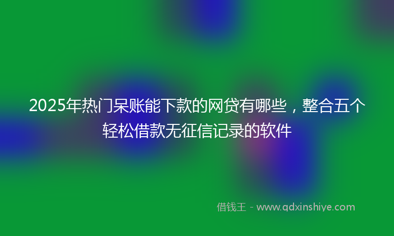 2025年热门呆账能下款的网贷有哪些，整合五个轻松借款无征信记录的软件