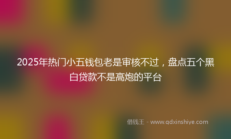 2025年热门小五钱包老是审核不过，盘点五个黑白贷款不是高炮的平台