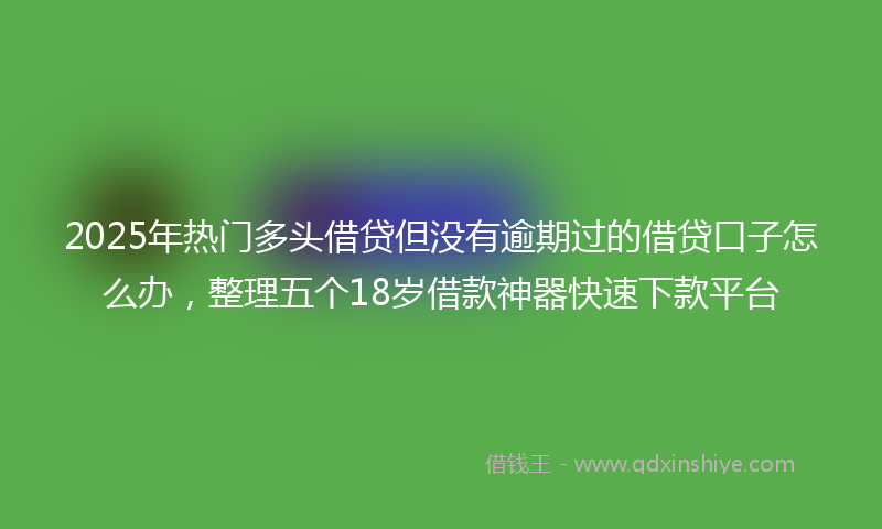 2025年热门多头借贷但没有逾期过的借贷口子怎么办，整理五个18岁借款神器快速下款平台