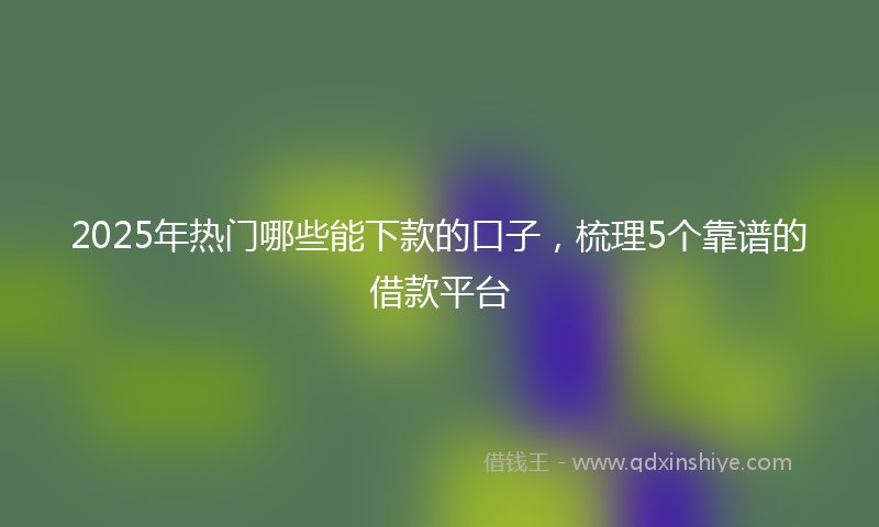 2025年热门哪些能下款的口子，梳理5个靠谱的借款平台