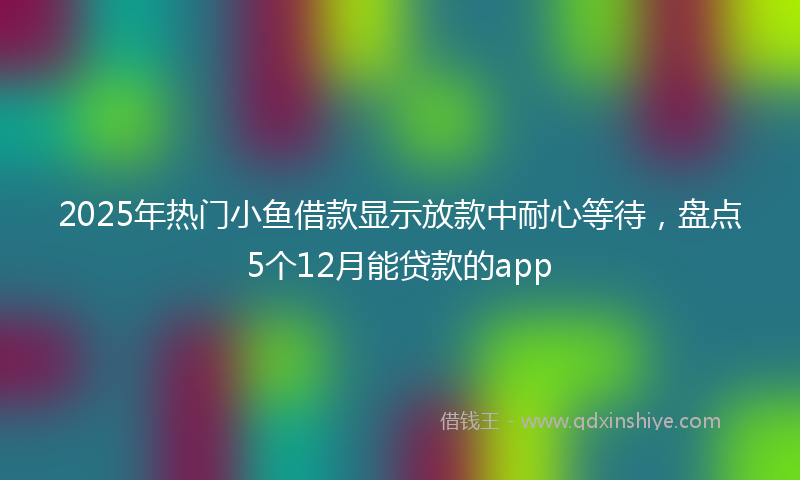 2025年热门小鱼借款显示放款中耐心等待，盘点5个12月能贷款的app
