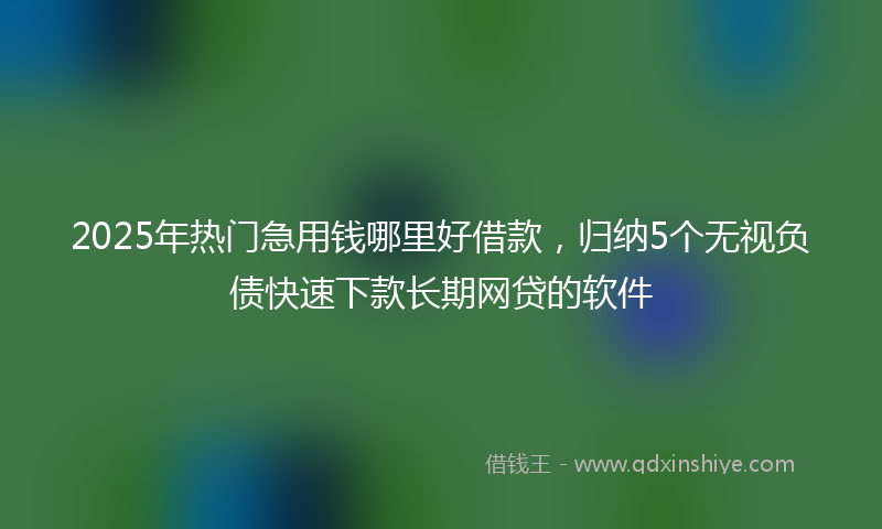 2025年热门急用钱哪里好借款，归纳5个无视负债快速下款长期网贷的软件