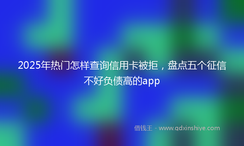 2025年热门怎样查询信用卡被拒，盘点五个征信不好负债高的app
