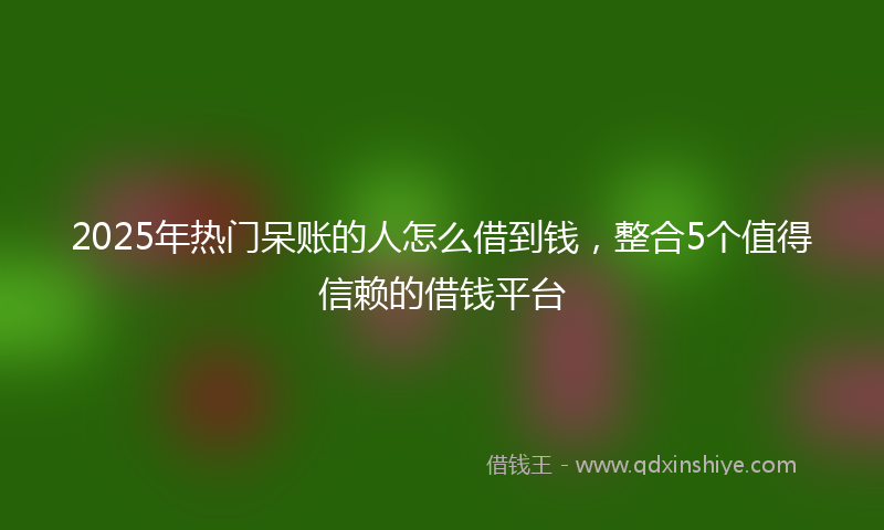 2025年热门呆账的人怎么借到钱，整合5个值得信赖的借钱平台