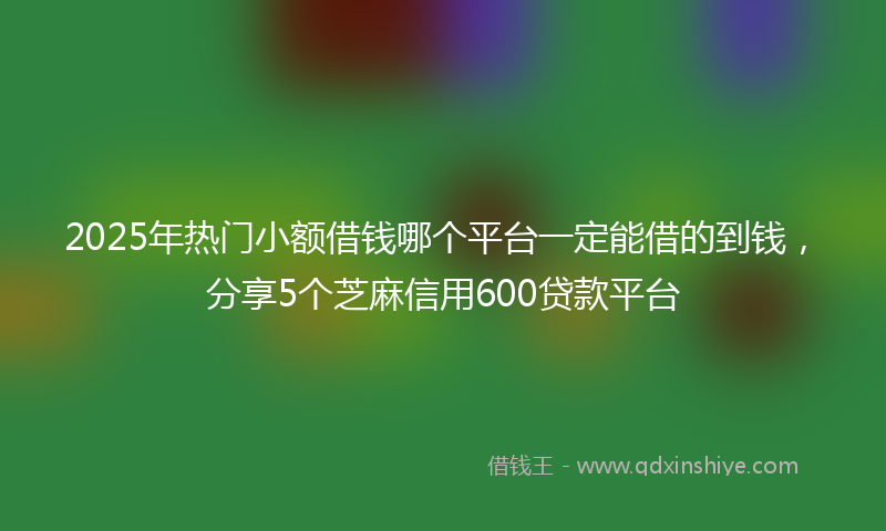 2025年热门小额借钱哪个平台一定能借的到钱，分享5个芝麻信用600贷款平台