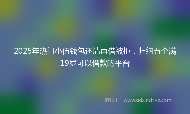 2025年热门小伍钱包还清再借被拒，归纳五个满19岁可以借款的平台