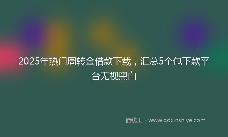 2025年热门周转金借款下载，汇总5个包下款平台无视黑白