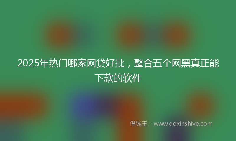 2025年热门哪家网贷好批，整合五个网黑真正能下款的软件