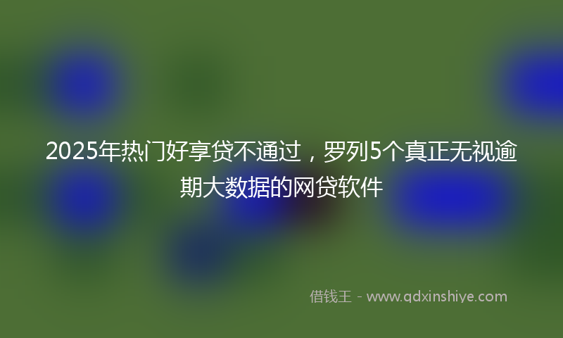 2025年热门好享贷不通过，罗列5个真正无视逾期大数据的网贷软件