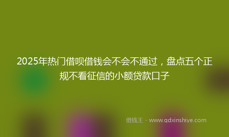 2025年热门借呗借钱会不会不通过，盘点五个正规不看征信的小额贷款口子