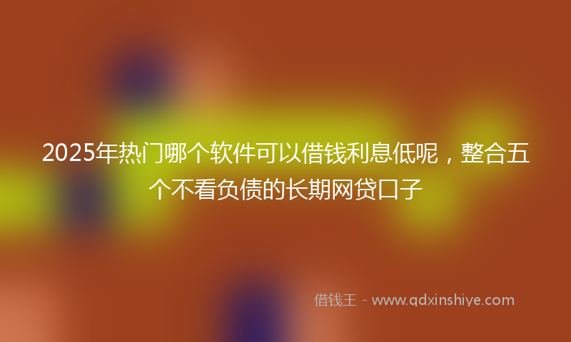 2025年热门哪个软件可以借钱利息低呢，整合五个不看负债的长期网贷口子