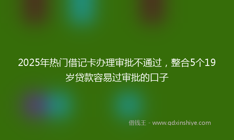 2025年热门借记卡办理审批不通过，整合5个19岁贷款容易过审批的口子