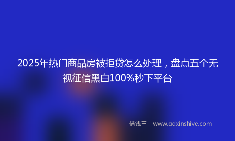 2025年热门商品房被拒贷怎么处理，盘点五个无视征信黑白100%秒下平台