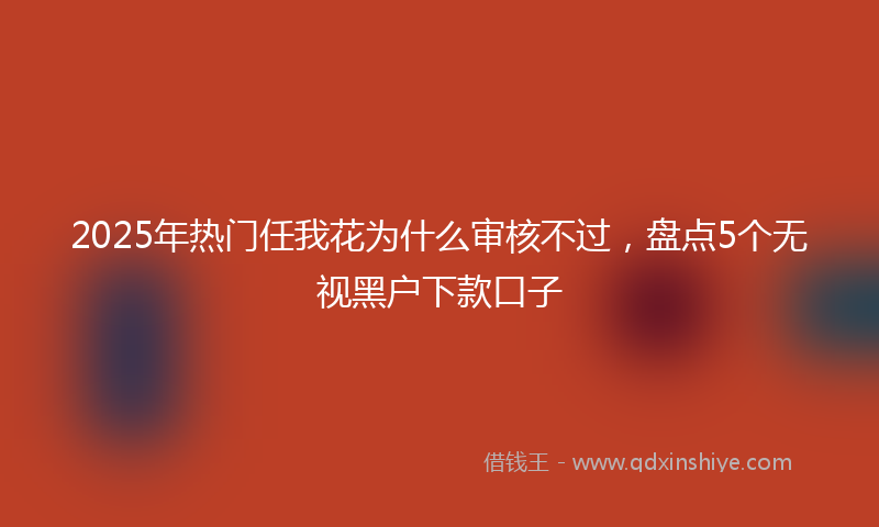 2025年热门任我花为什么审核不过，盘点5个无视黑户下款口子