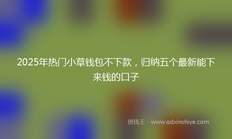 2025年热门小草钱包不下款，归纳五个最新能下来钱的口子