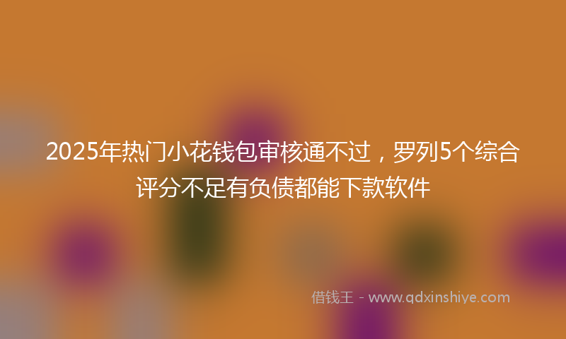 2025年热门小花钱包审核通不过，罗列5个综合评分不足有负债都能下款软件