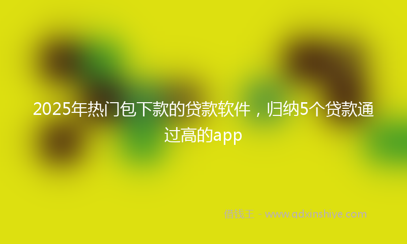 2025年热门包下款的贷款软件，归纳5个贷款通过高的app