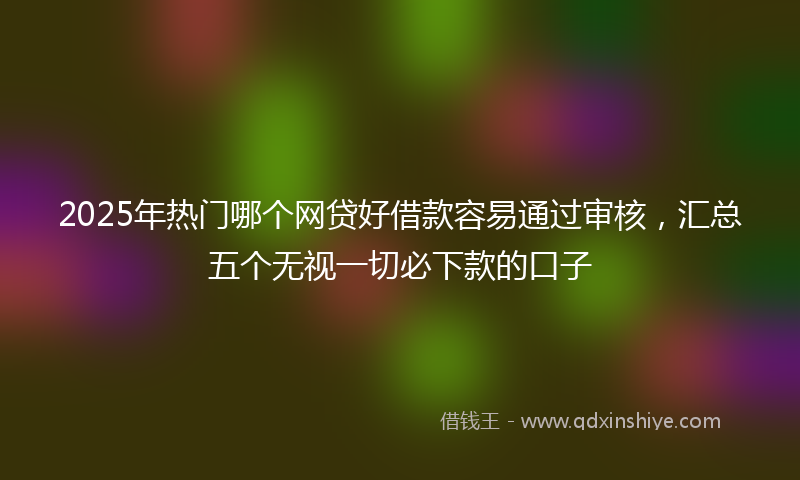 2025年热门哪个网贷好借款容易通过审核，汇总五个无视一切必下款的口子