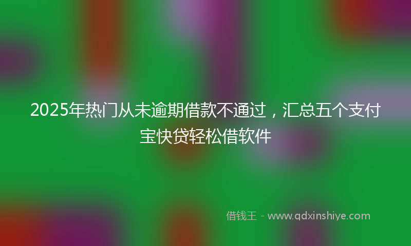 2025年热门从未逾期借款不通过，汇总五个支付宝快贷轻松借软件