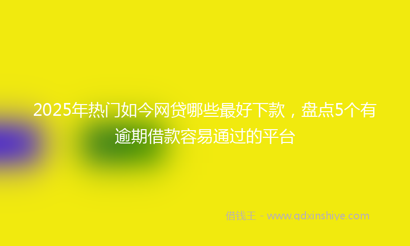 2025年热门如今网贷哪些最好下款，盘点5个有逾期借款容易通过的平台