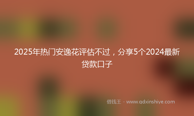 2025年热门安逸花评估不过，分享5个2024最新贷款口子