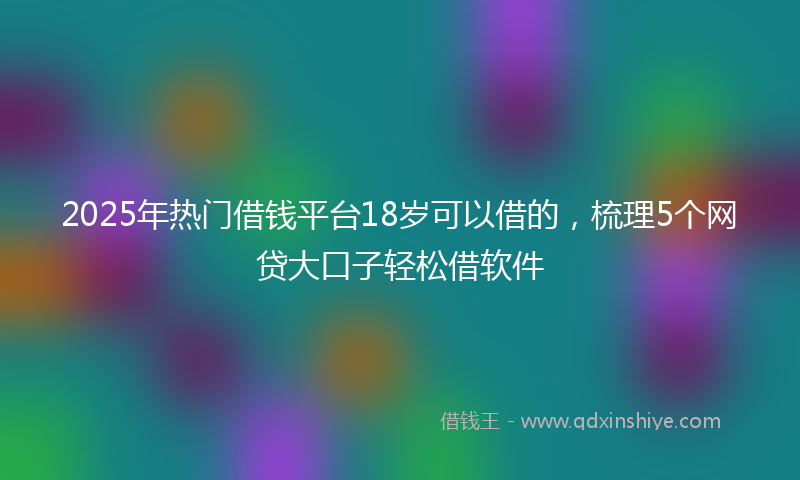 2025年热门借钱平台18岁可以借的，梳理5个网贷大口子轻松借软件