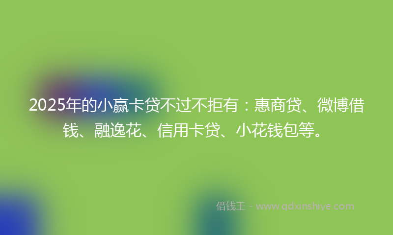 2025年的小赢卡贷不过不拒有：惠商贷、微博借钱、融逸花、信用卡贷、小花钱包等。
