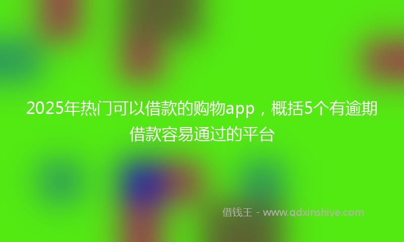2025年热门可以借款的购物app，概括5个有逾期借款容易通过的平台