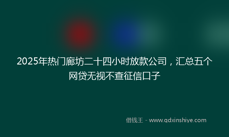 2025年热门廊坊二十四小时放款公司，汇总五个网贷无视不查征信口子