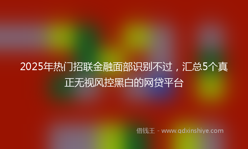 2025年热门招联金融面部识别不过，汇总5个真正无视风控黑白的网贷平台
