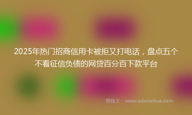 2025年热门招商信用卡被拒又打电话，盘点五个不看征信负债的网贷百分百下款平台