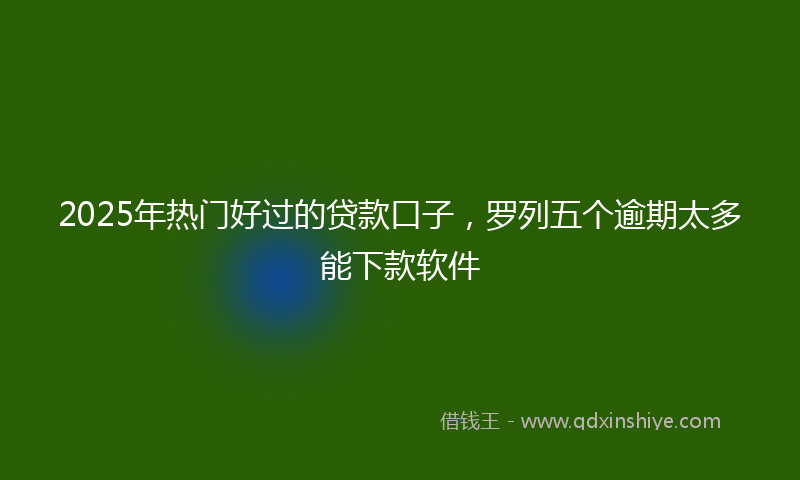2025年热门好过的贷款口子，罗列五个逾期太多能下款软件