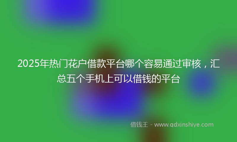 2025年热门花户借款平台哪个容易通过审核，汇总五个手机上可以借钱的平台
