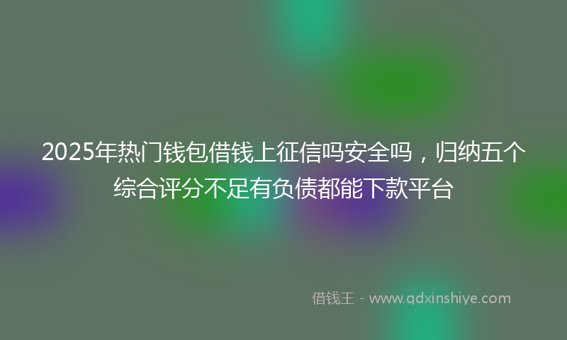 2025年热门钱包借钱上征信吗安全吗，归纳五个综合评分不足有负债都能下款平台
