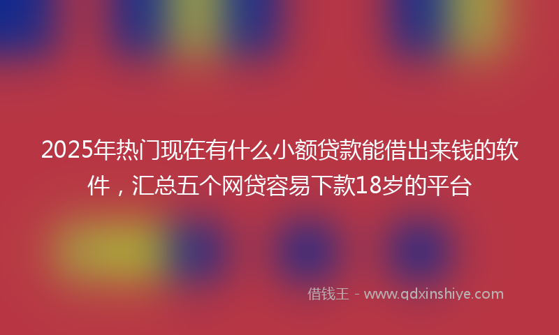 2025年热门现在有什么小额贷款能借出来钱的软件，汇总五个网贷容易下款18岁的平台